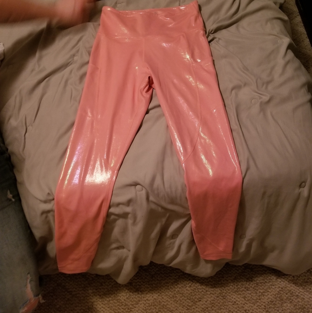 Pink shimmer leggings
